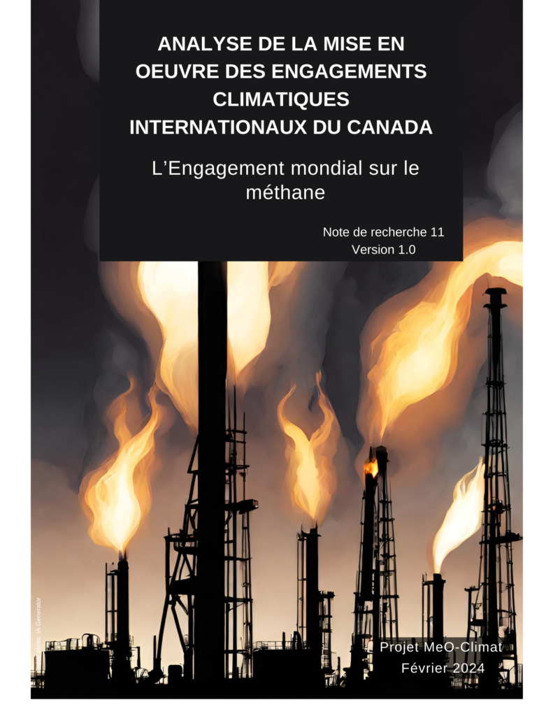 Le PIRESS publie une note de recherche portant sur l'engagement du Canada à réduire ses émissions de méthane